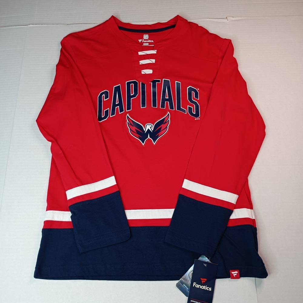 Washington Capitals Fanatics‎ Jersey Men's Size M Medium Red & Blue